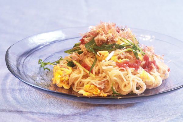 梅風味のそうめんチャンプルー